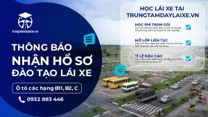 thông báo nhận hồ sơ đào tạo lái xe ô tô tháng 8